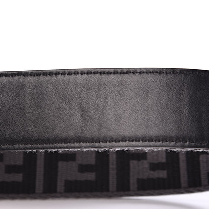 Fendi Fabric Calfskin FF Strap You Grey Black 5 of 6