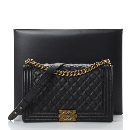 Chanel Caviar Quilted New Medium Boy Flap Black 12 of 12