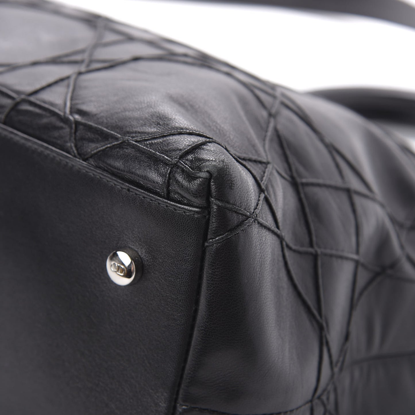 Lambskin Cannage Medium Granville Tote Black