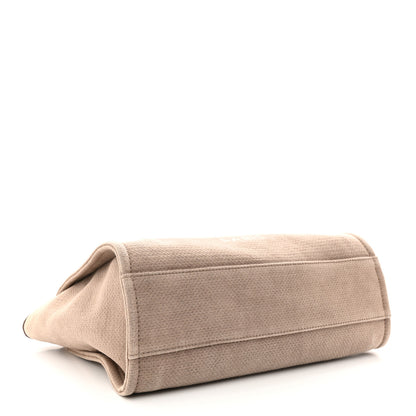 Chanel Canvas Small Deauville Tote Beige Brown 4 of 10