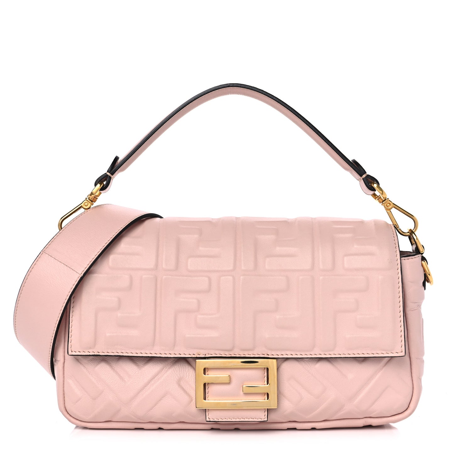 Nappa FF 1974 Embossed Baguette Rosa Quarzo