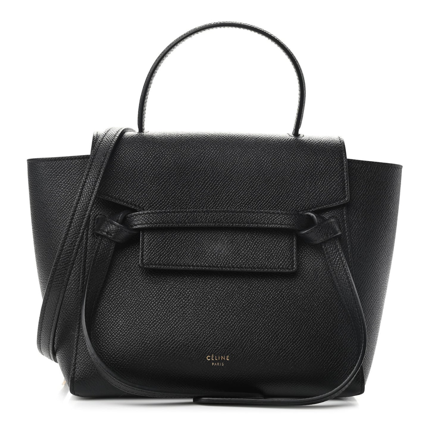 Grained Calfskin Nano Belt Bag Black