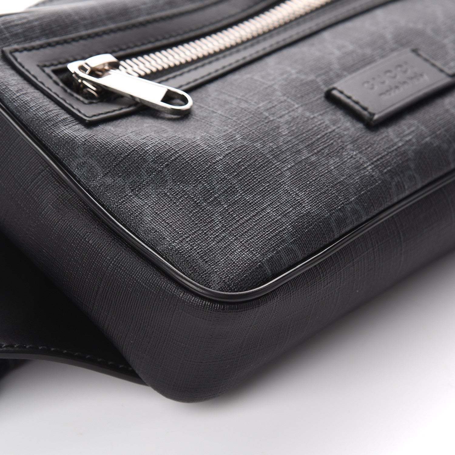 Gucci Soft GG Supreme Monogram Web Belt Bag Black Grey 7 of 8