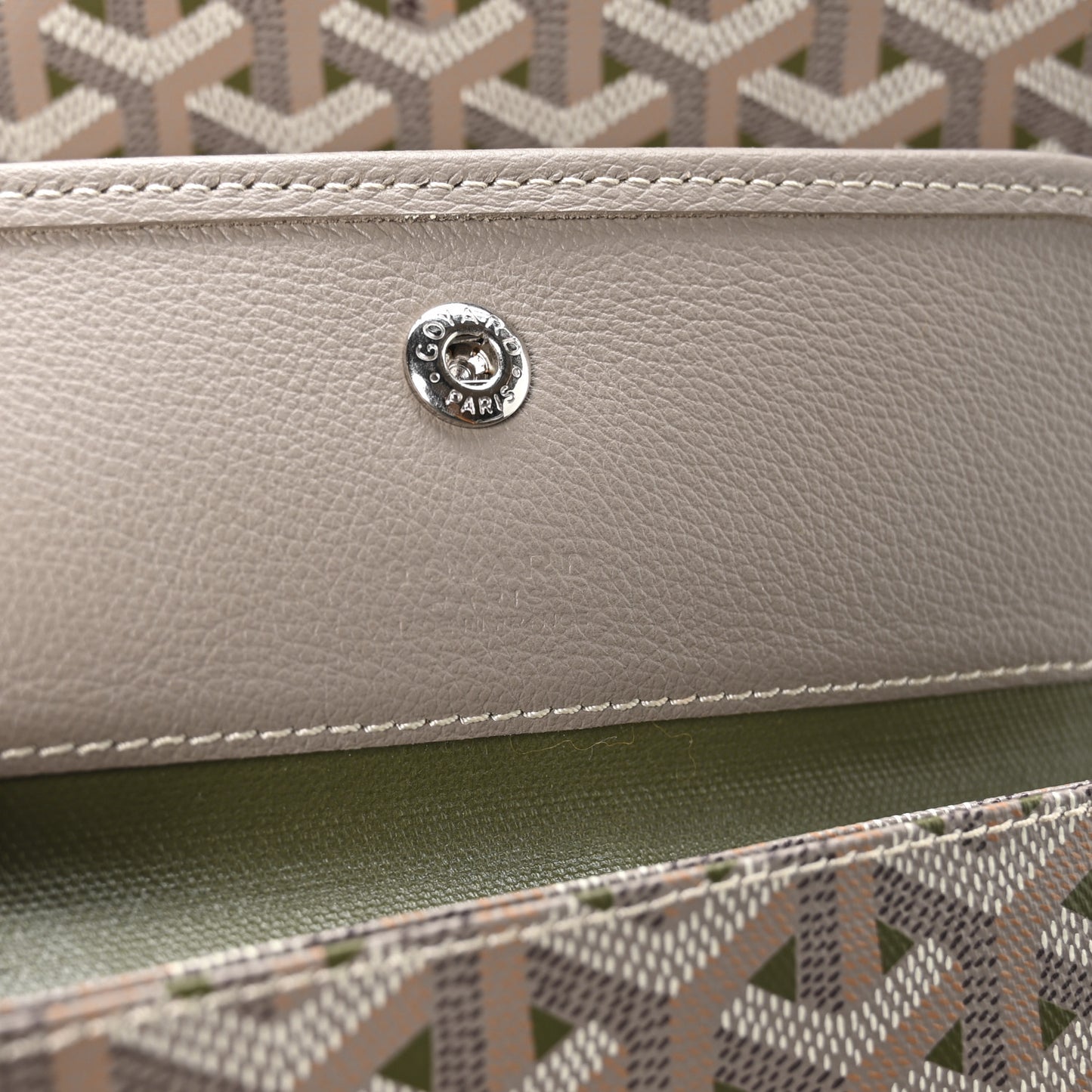 Goyardine Saint Louis Claire Voie PM Grege Khaki