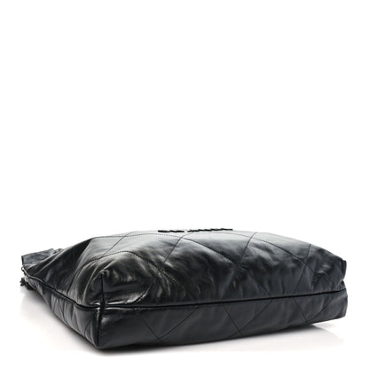Chanel Shiny Calfskin Quilted Large Chanel 22 So Black 5 of 11