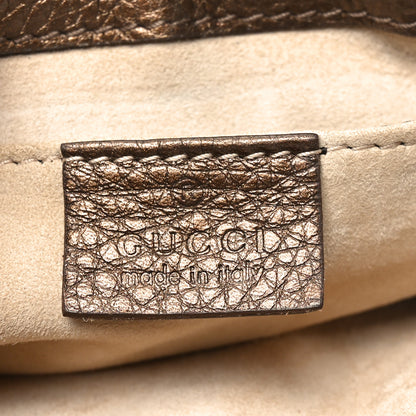 Gucci Metallic Pebbled Calfskin Small 1973 Chain Shoulder Bag Winter Leaf 6 of 9