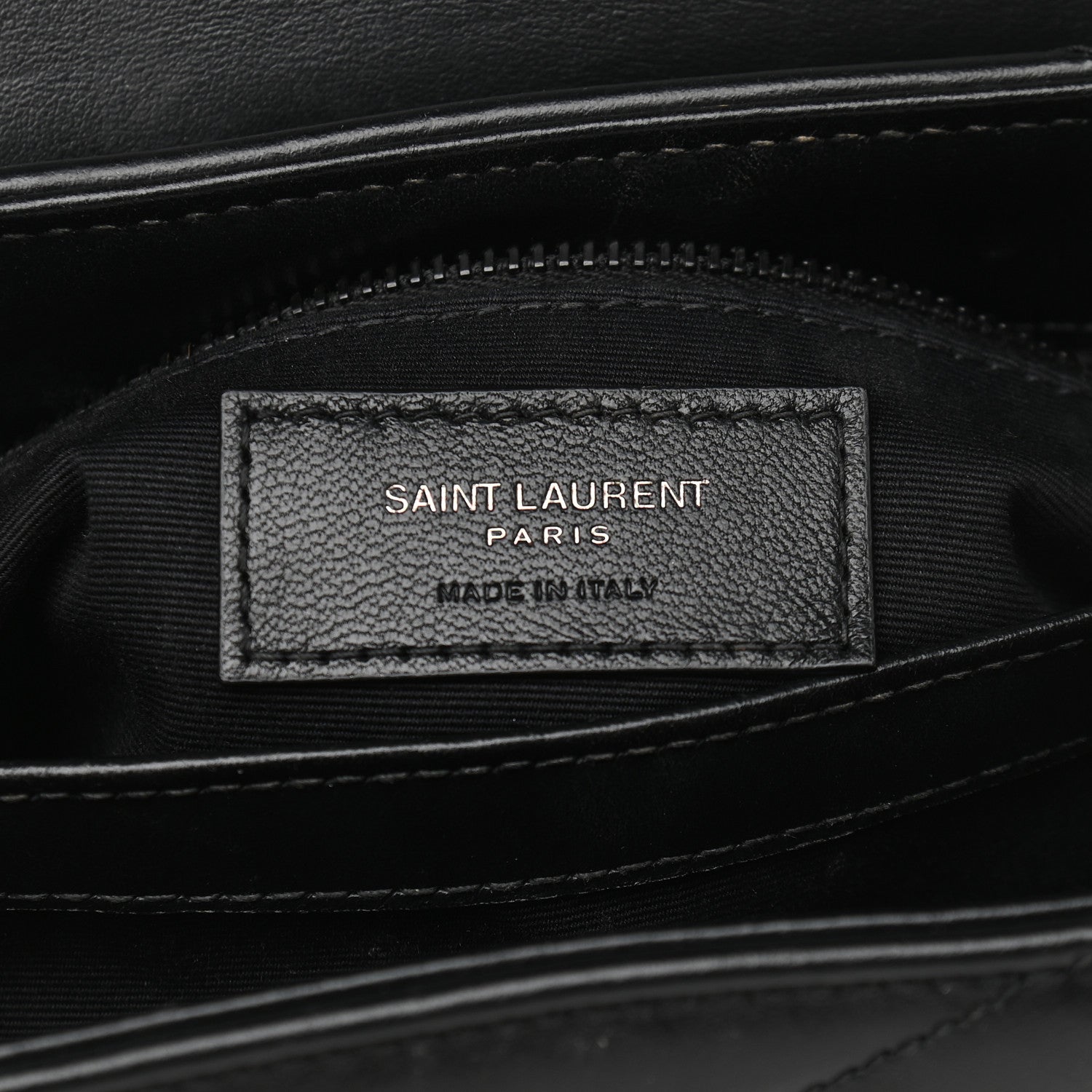 Saint Laurent Calfskin Y Quilted Monogram Toy Loulou Crossbody Bag Black 6 of 10