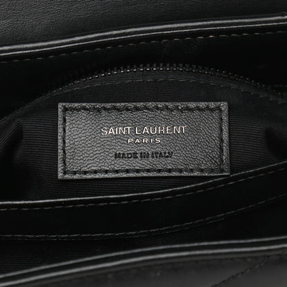Saint Laurent Calfskin Y Quilted Monogram Toy Loulou Crossbody Bag Black 6 of 10
