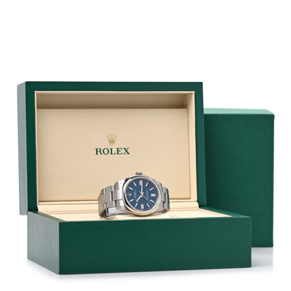 Rolex Stainless Steel 41mm Oyster Perpetual Watch Bright Blue 134300 5 of 5