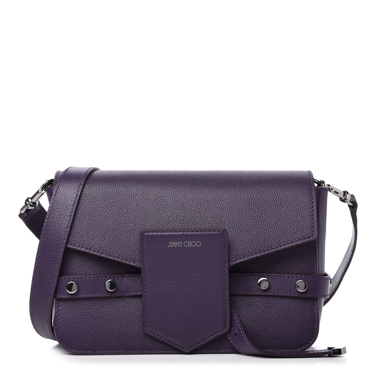 Jimmy Choo Soft Grained Calfskin Lexie Crossbody Amethyst 1 of 10