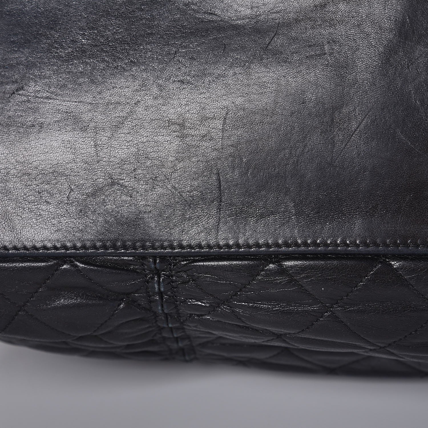 Chanel Lambskin Quilted East West Sharpei Tote Black 13 of 14