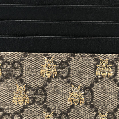 Gucci GG Supreme Monogram Bees Card Holder Black 7 of 7