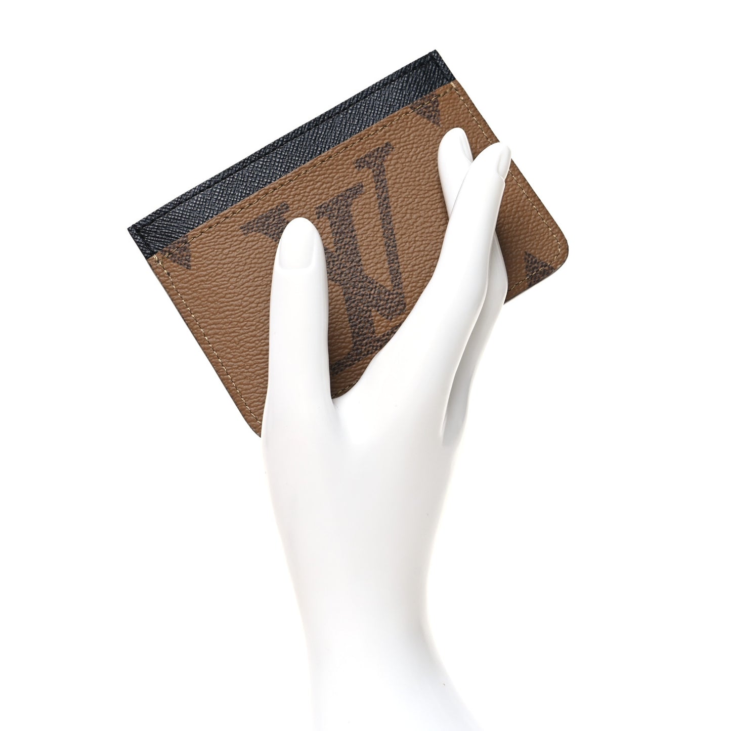 Reverse Monogram Side Up Card Holder