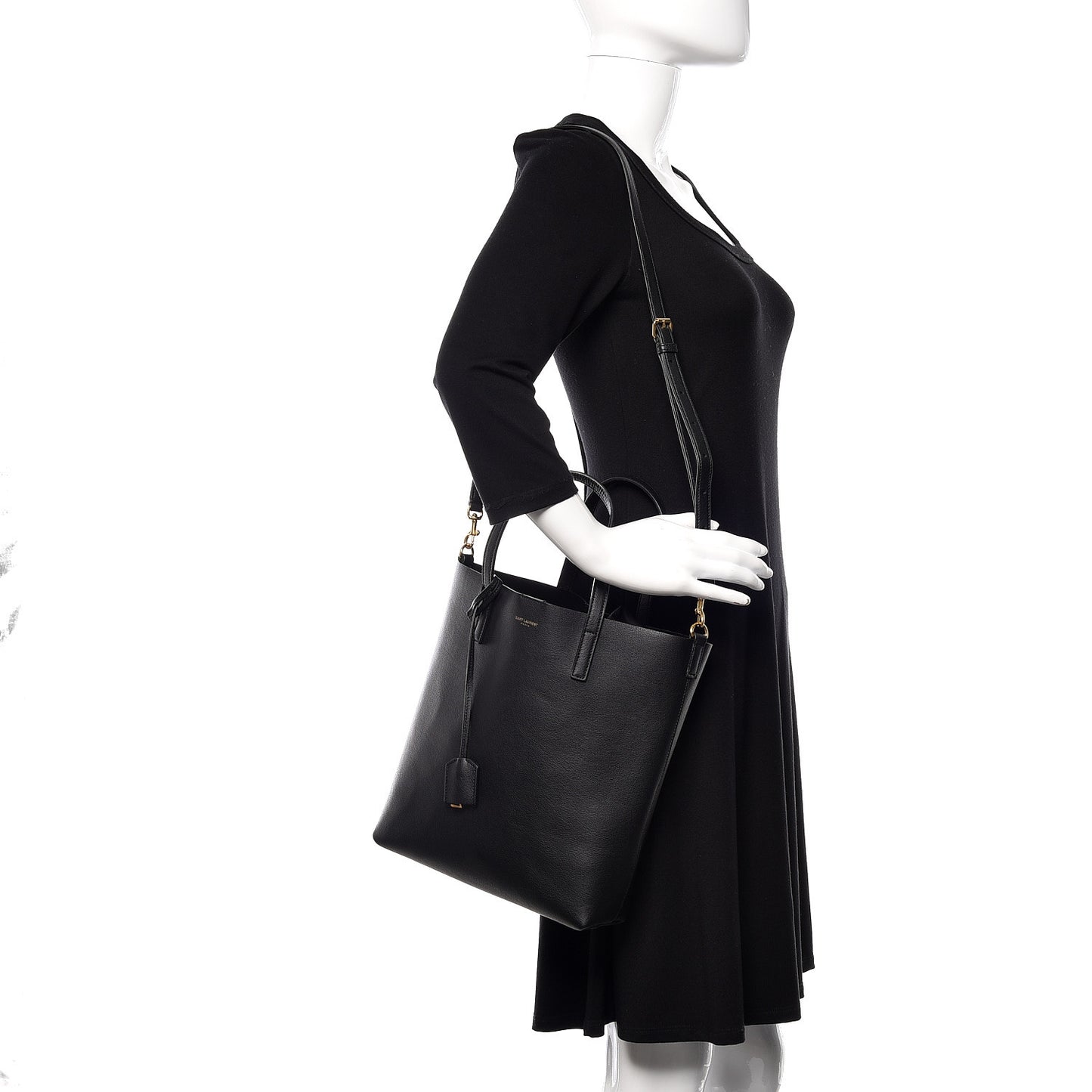 Calfskin Toy Shopping Tote Black