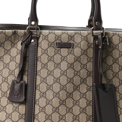 Gucci GG Supreme Monogram Medium Double Handle Briefcase Dark Brown 8 of 10