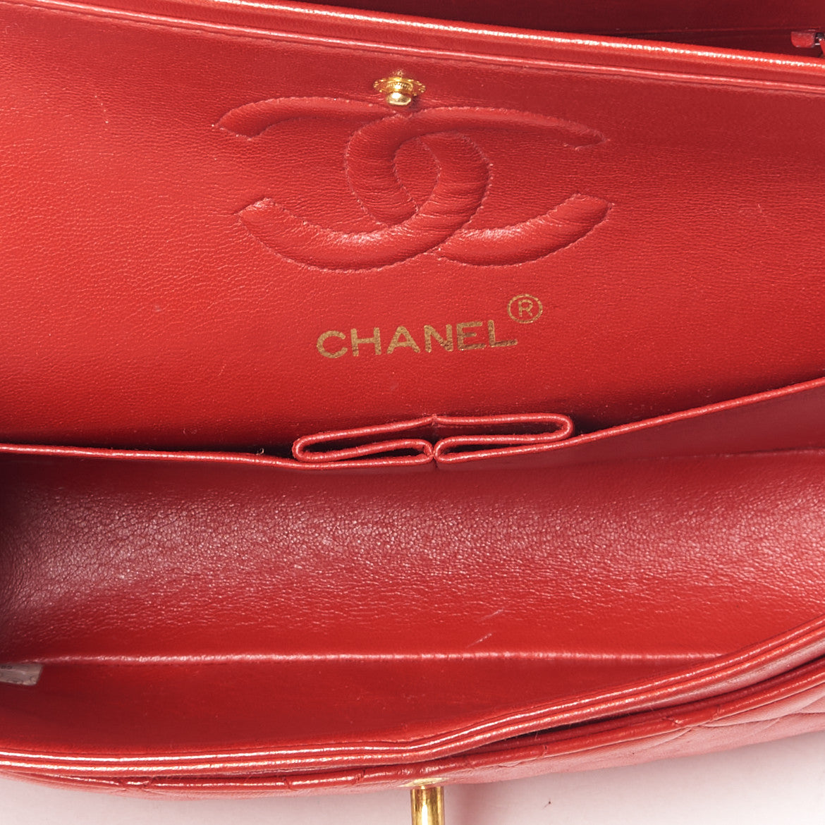 Chanel Lambskin Quilted Small Double Flap Red 7 of 10