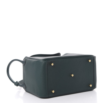 Hermes Taurillon Clemence Lindy 30 Vert Bosphore 3 of 12