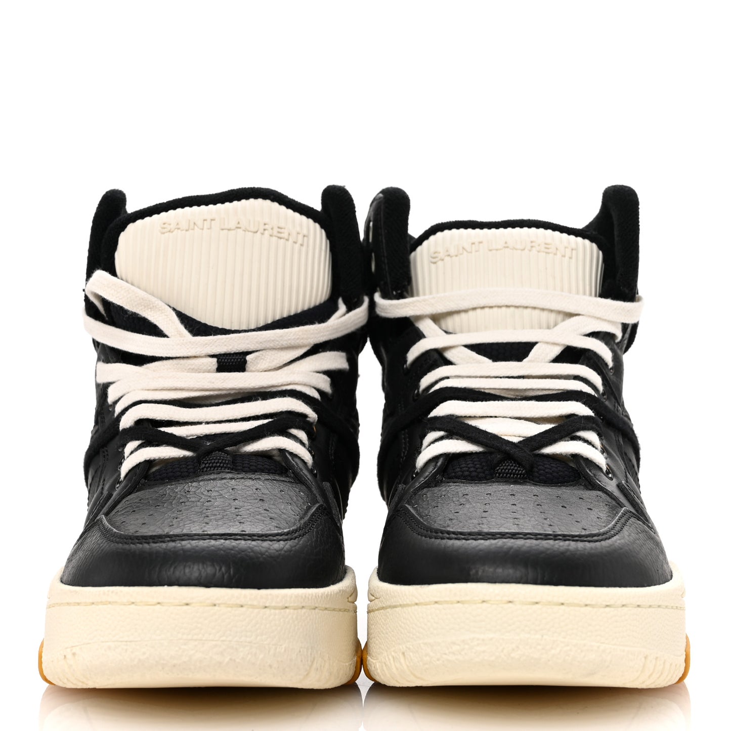 Crackled Calfskin Mens Cure 05 High Top Sneakers 42.5 Black White