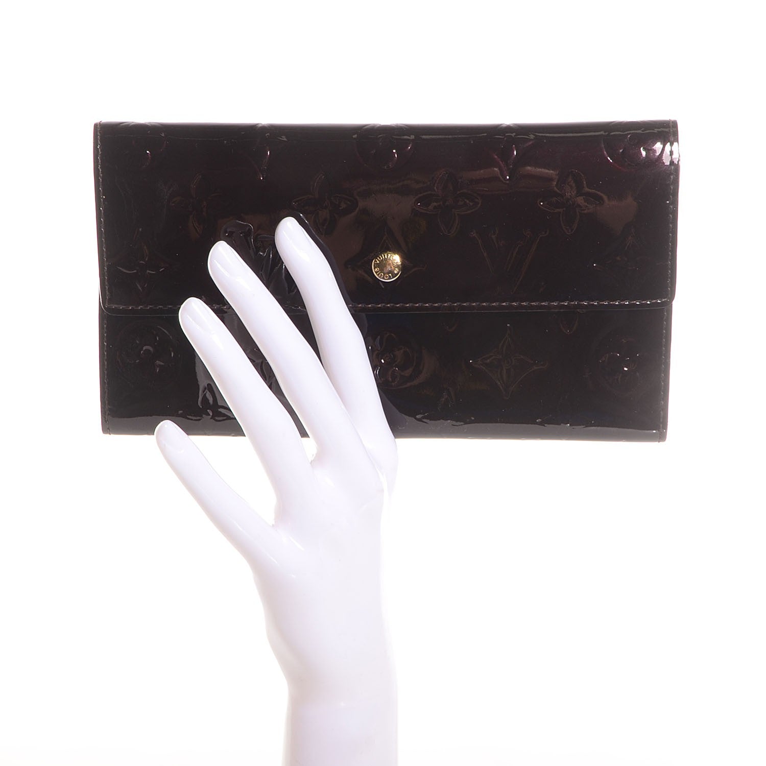 Louis Vuitton Vernis Porte Tresor International Wallet Amarante 2 of 7