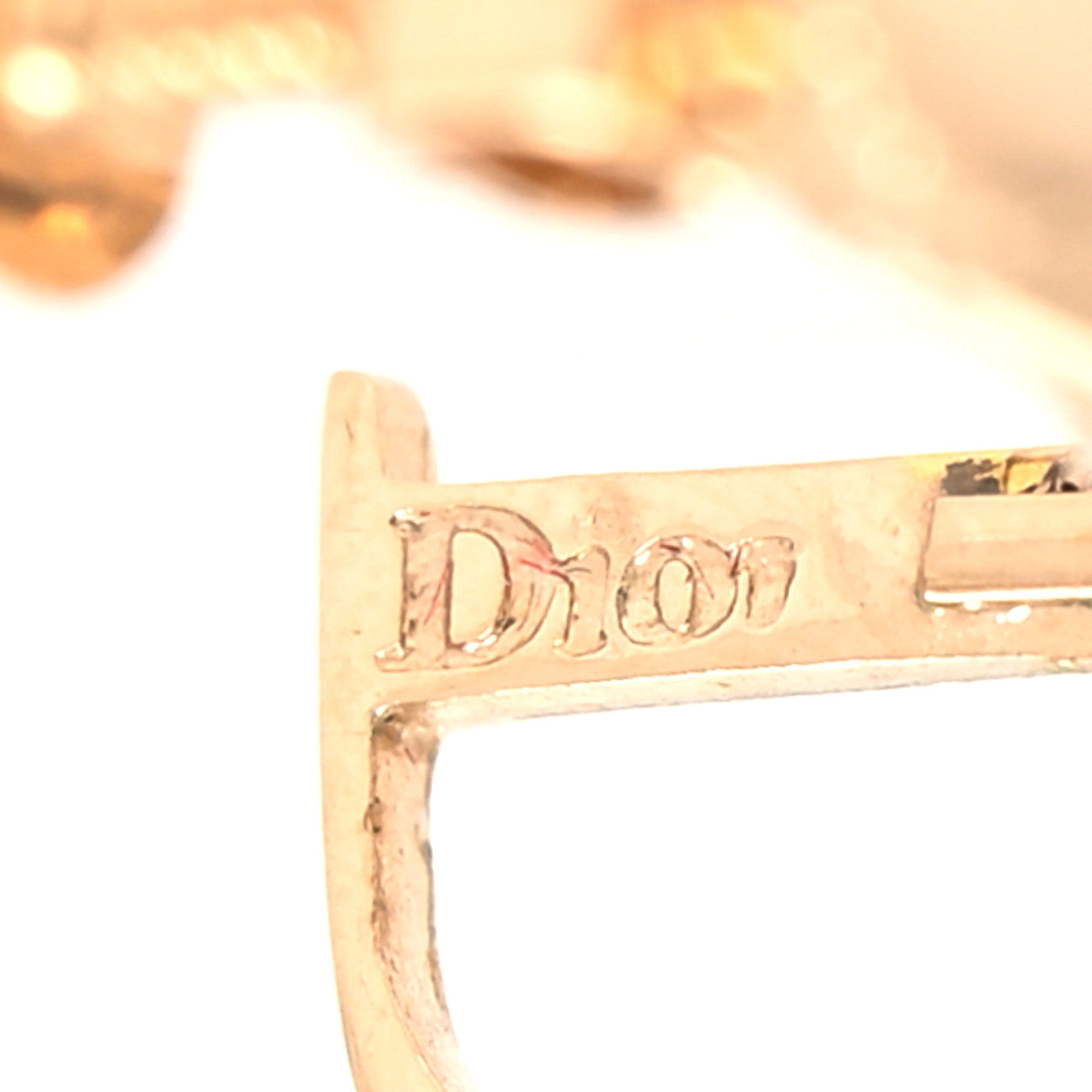Bead Logo Drop Earrings Pink