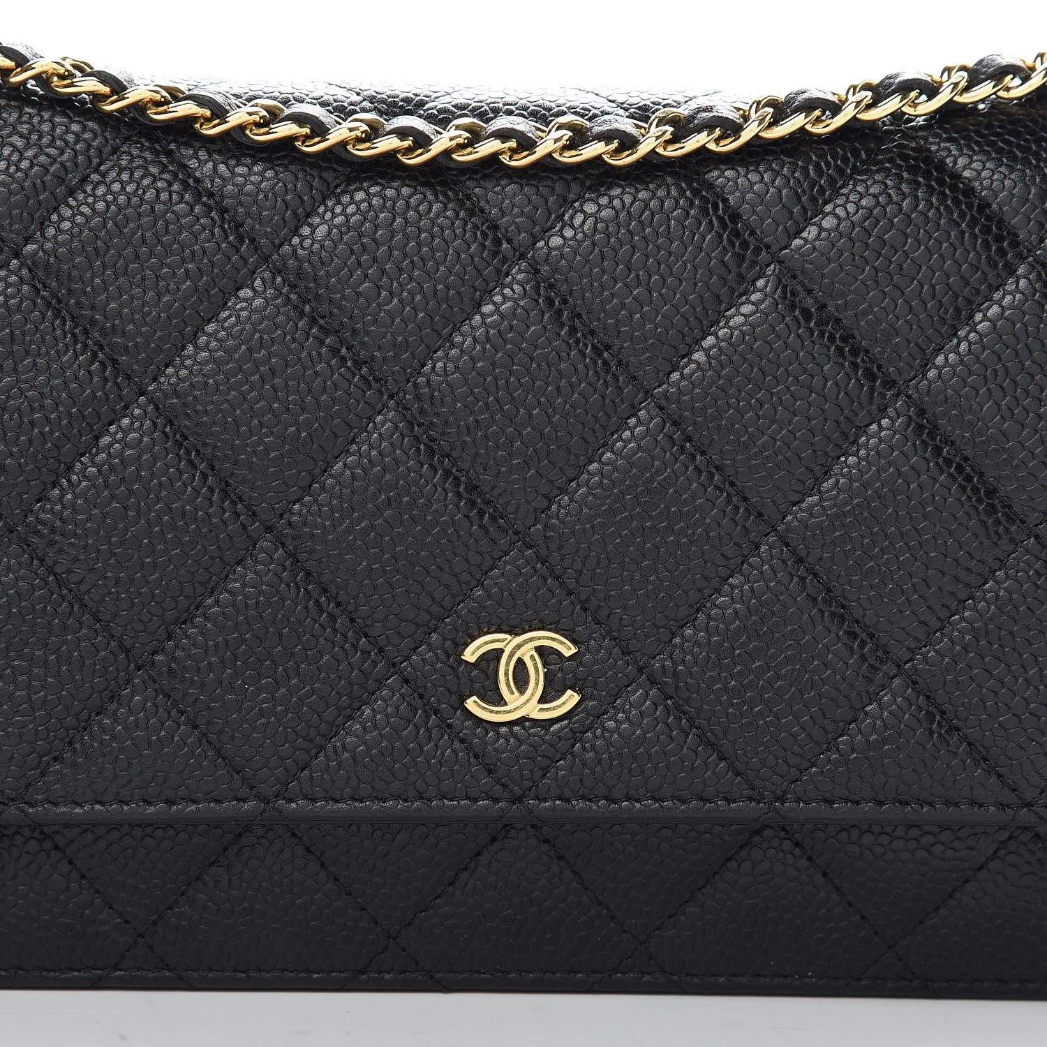 Chanel Caviar Quilted Wallet On Chain WOC Black 9 of 12