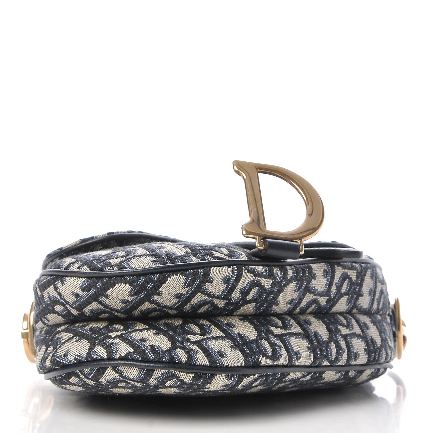 Christian Dior Oblique Mini Saddle Bag Blue 4 of 7