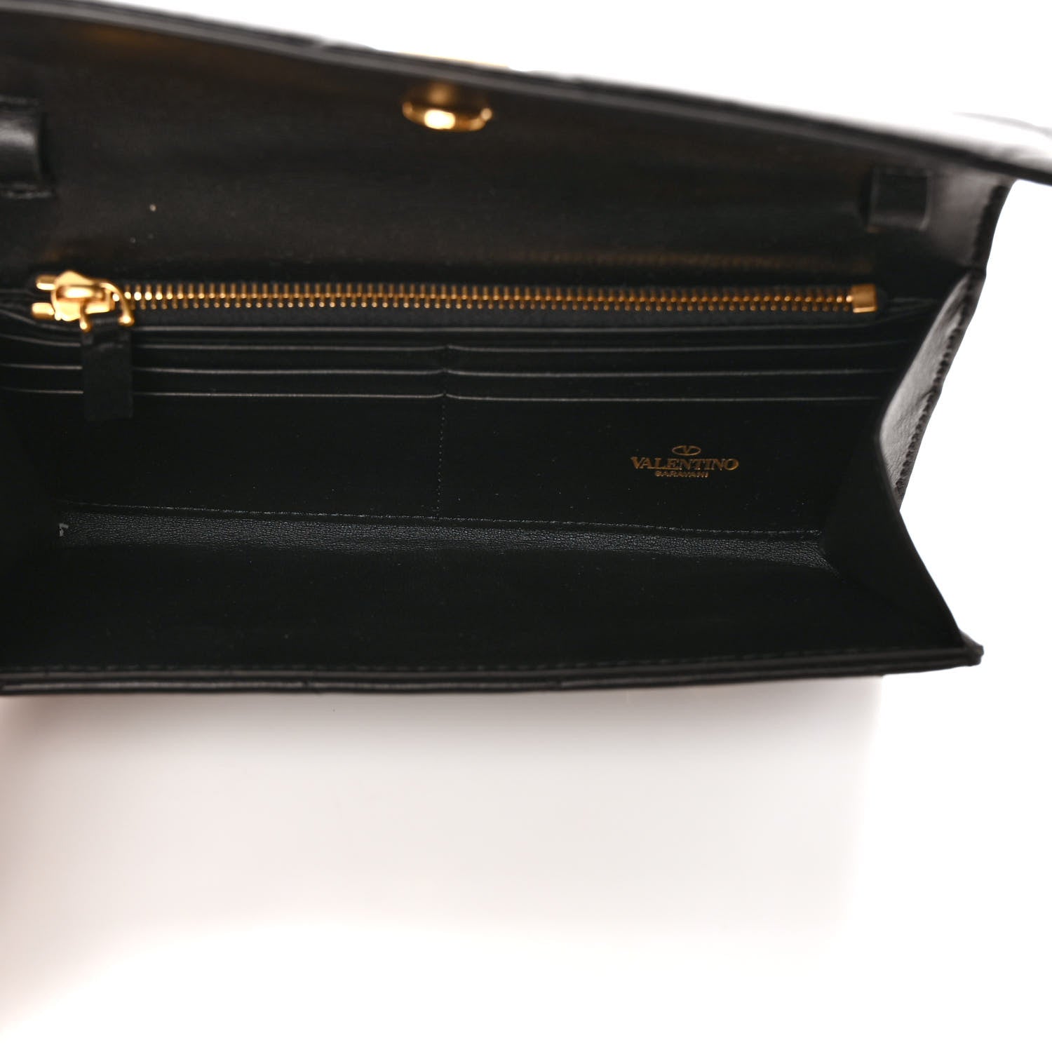 Valentino Garavani Nappa Roman Stud Wallet on Chain Black 5 of 10