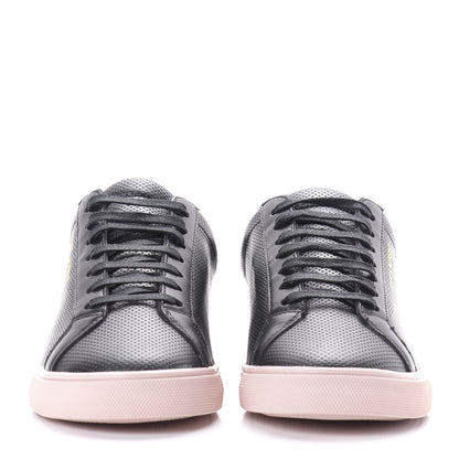 Saint Laurent Calfskin Perforated Womens Andy Low Top Sneakers 37 Black Pink 2 of 10