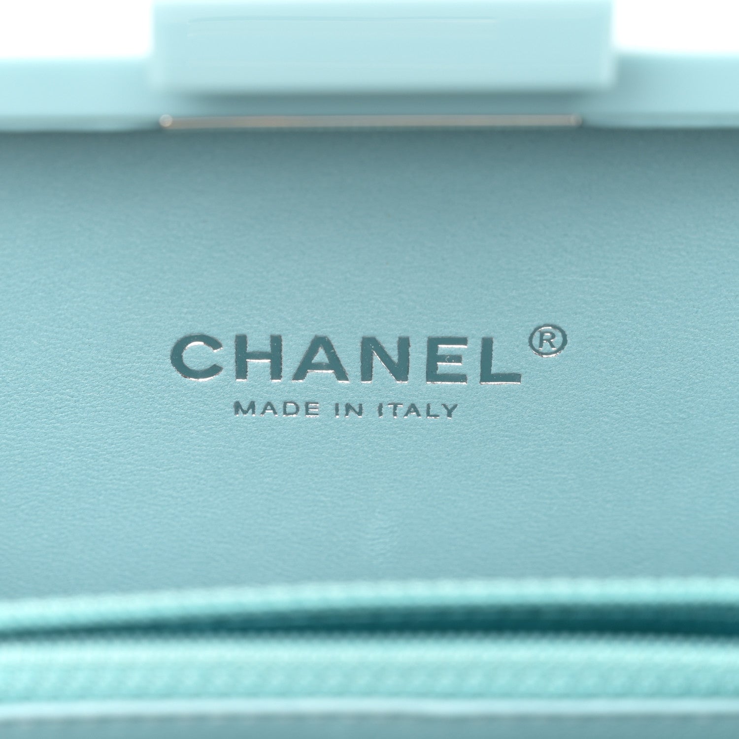 Chanel Plexiglass Boy Brick Lego Clutch Light Blue 7 of 12