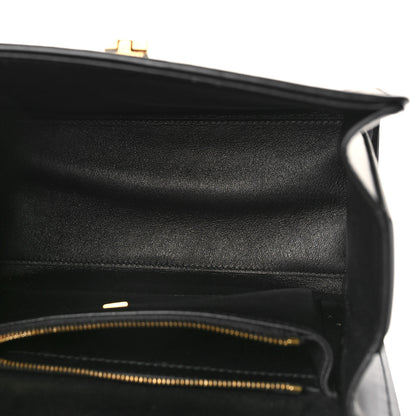 Salvatore Ferragamo Canvas Calfskin Gancini Small Boxyz Black Beige 4 of 7