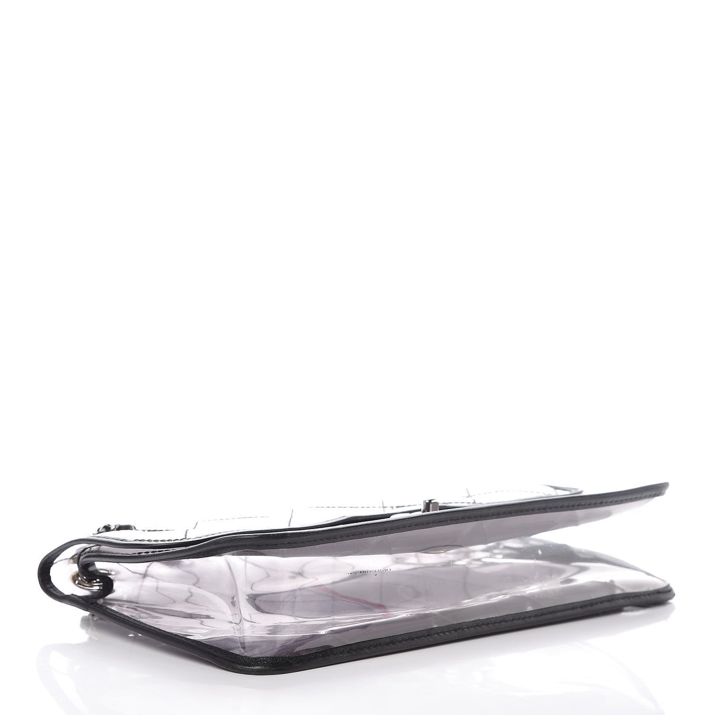 Vinyl Quilted Degrade Jumbo Single Flap Black