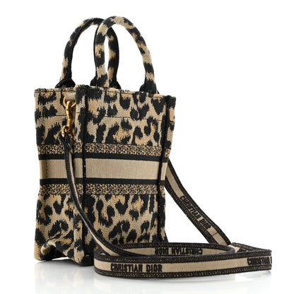 Christian Dior Canvas Mizza Embroidered Mini Book Tote Phone Bag Beige 2 of 10