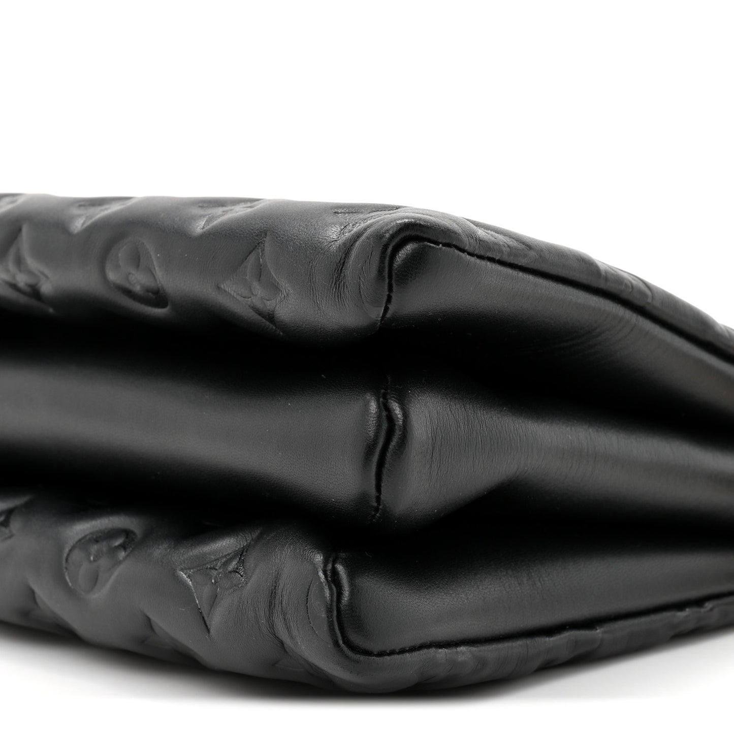 Lambskin Embossed Monogram Coussin PM Black