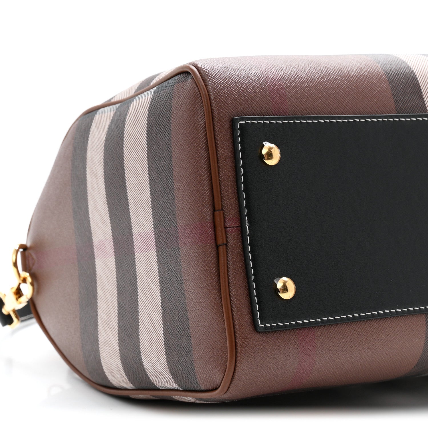 Burberry E-canvas Check Bowling Bag Dark Birch Brown 9 of 11