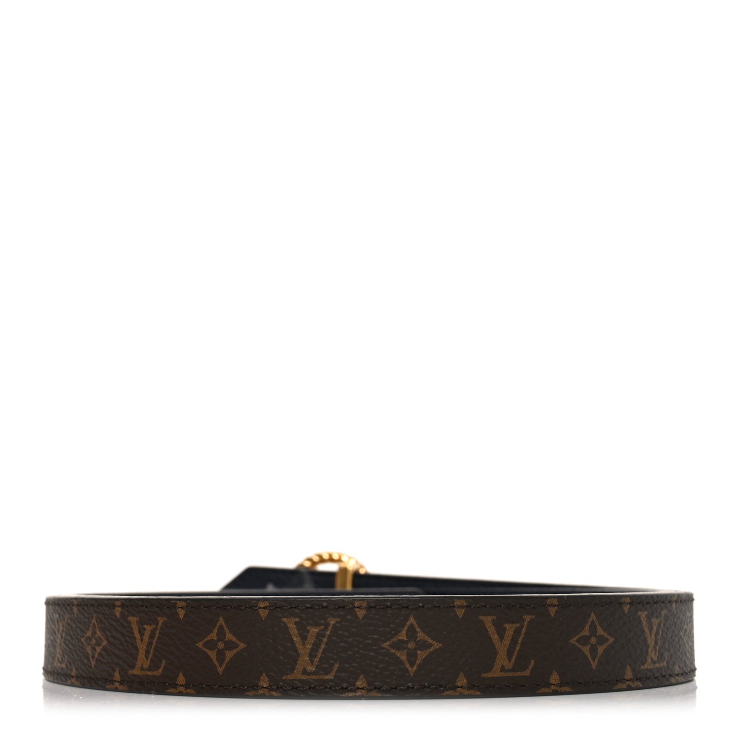 Louis Vuitton Monogram LV Circle Nautical 20mm Reversible Belt 90 36 Black 2 of 4