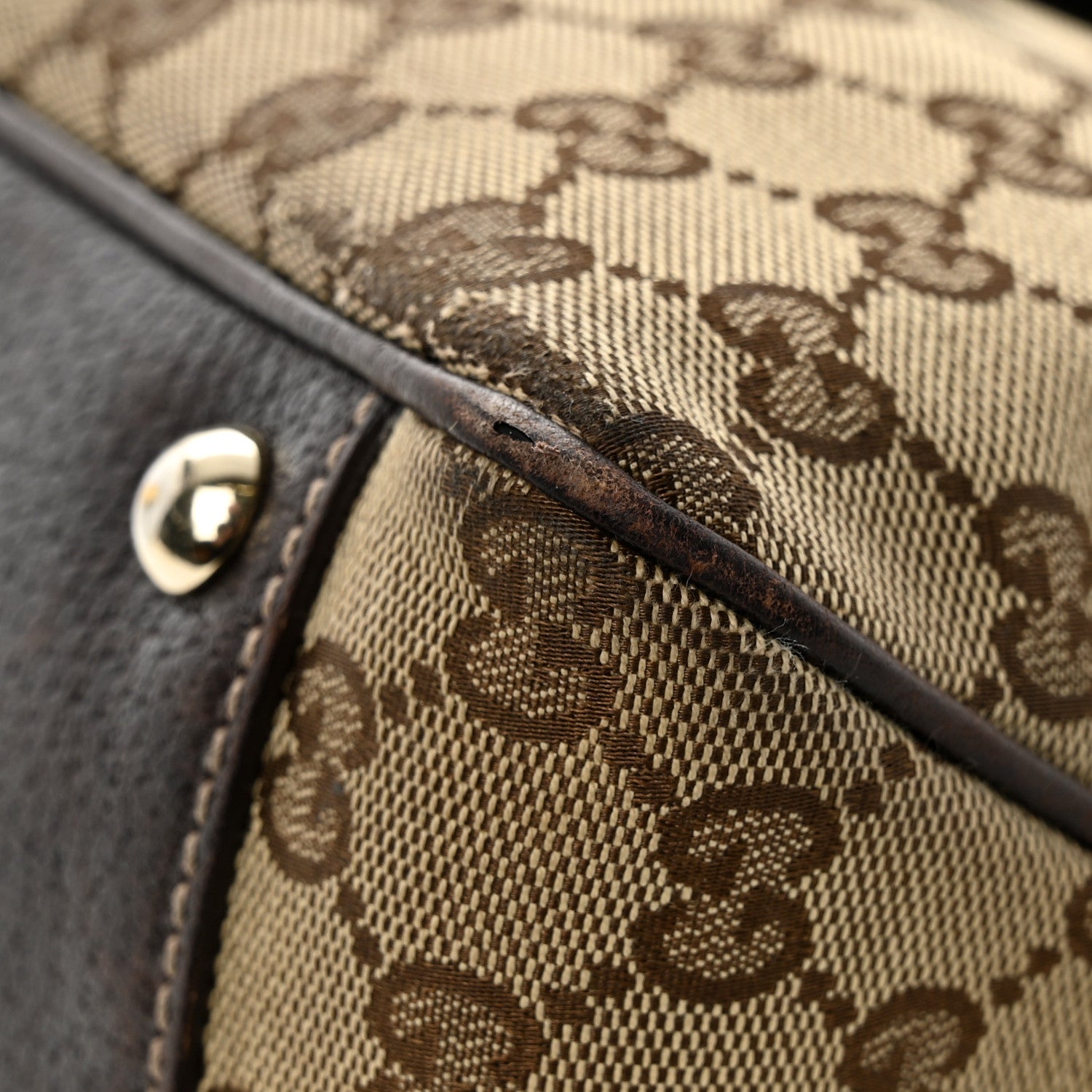 Gucci Monogram Web Tote Brown 14 of 17