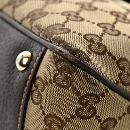 Gucci Monogram Web Tote Brown 14 of 17