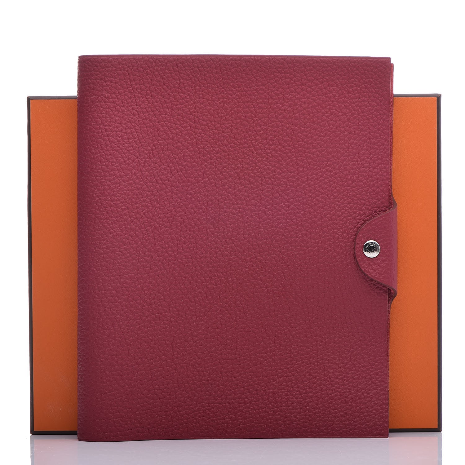 Hermes Togo Ulysse MM Notebook Cover Rubis 8 of 8