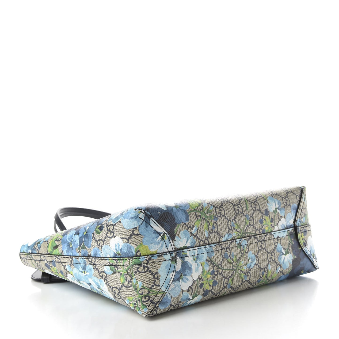 GG Supreme Monogram Blooms Small Reversible Tote Beige Blue Navy
