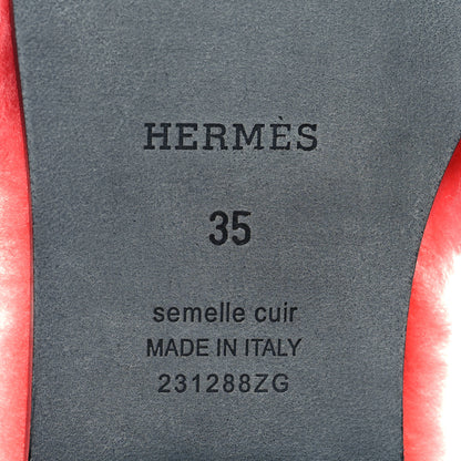 Hermes Woolskin Oran Sandals 35 Rose Du Desert 6 of 8