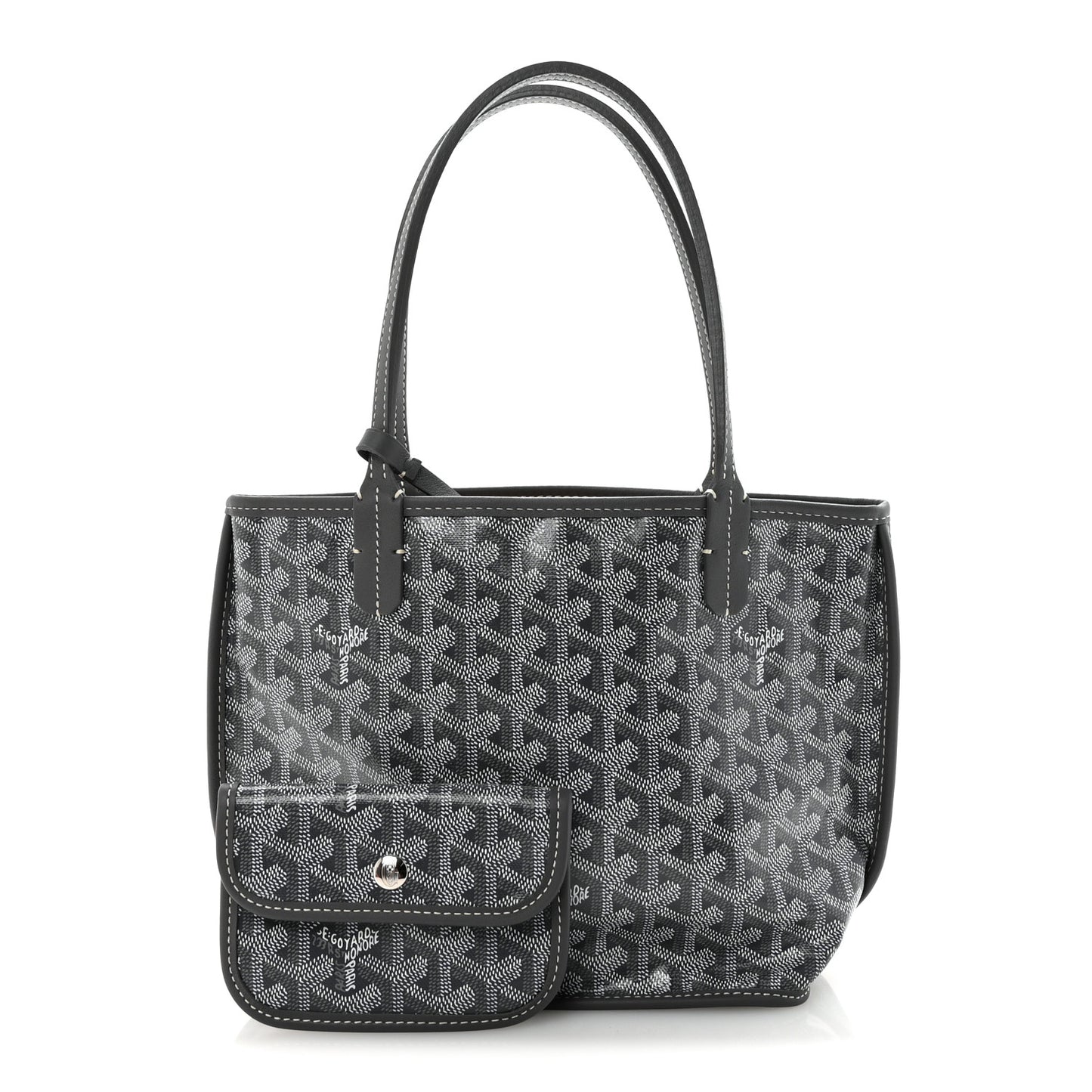 Goyardine Reversible Mini Anjou Grey