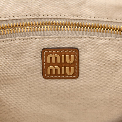 Miu Miu Soft Calf Softy Small Ivy Tote Bag Caramel 6 of 11