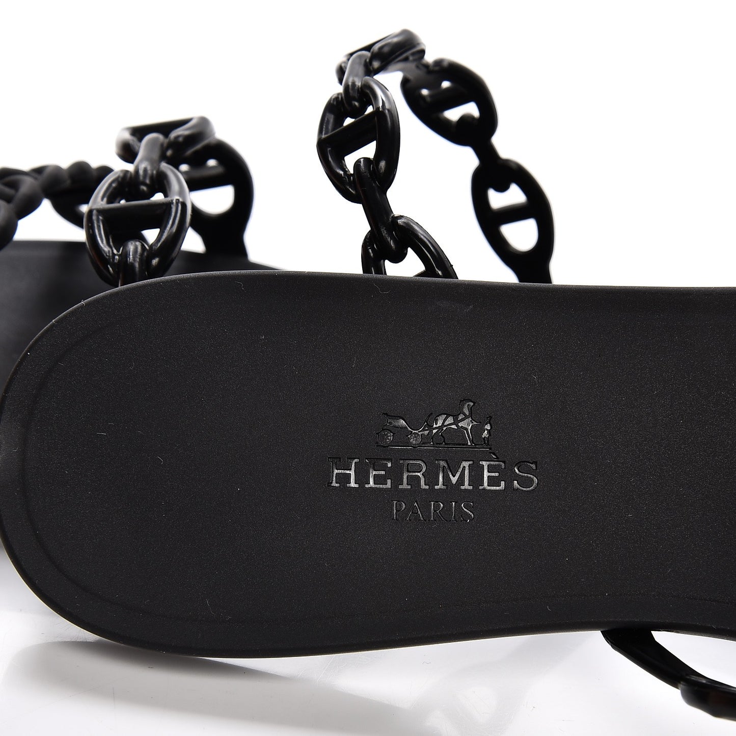 Rubber Chaine d'Ancre Rivage Sandals 37 Black