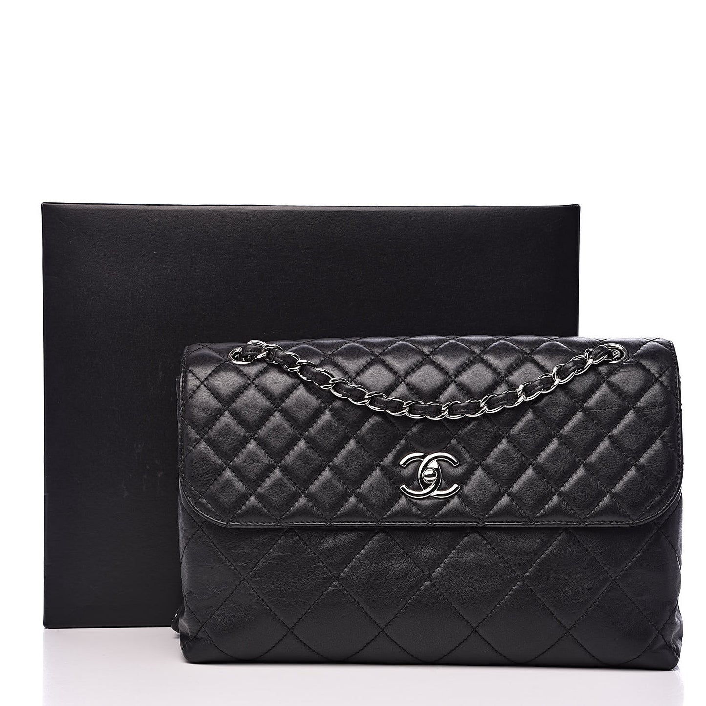 Calfskin Quilted In The Business Flap Bag Black