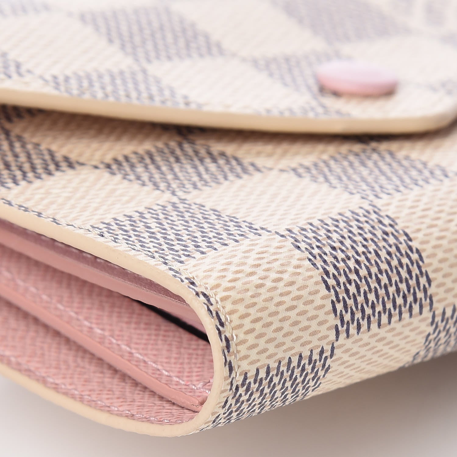 Louis Vuitton Damier Azur Victorine Wallet Rose Ballerine 8 of 9