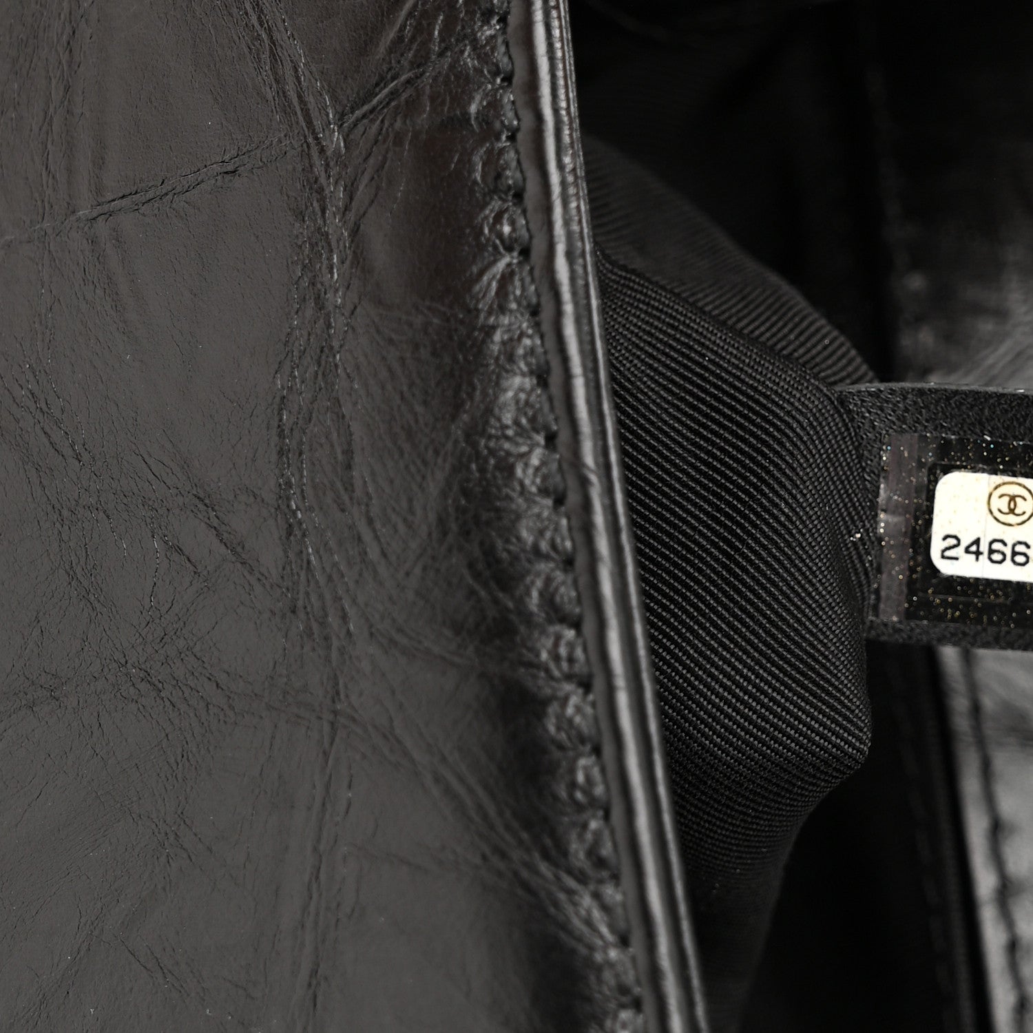 Chanel Aged Calfskin Chevron Quilted Medium Jacket Boy Flap Black 7 of 10