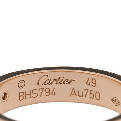 Cartier 18K Yellow Gold Diamond 4mm LOVE Wedding Band Ring 49/4.75 4 of 4