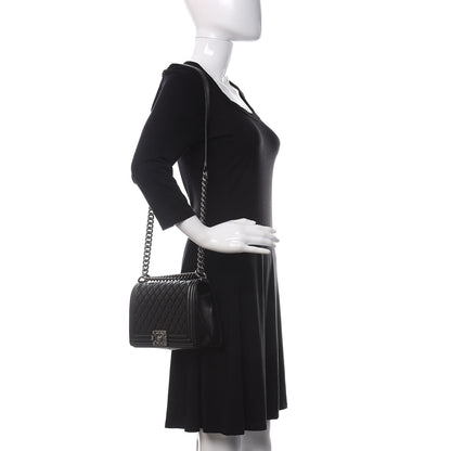 Chanel Lambskin Quilted Medium Boy Flap Black 2 of 15