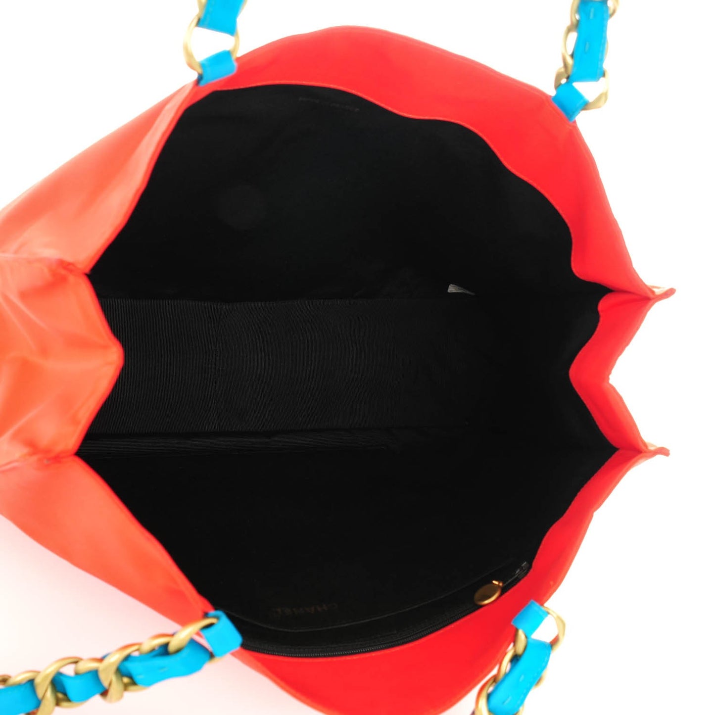 Canvas Chain Jumbo CC Tote Red Blue