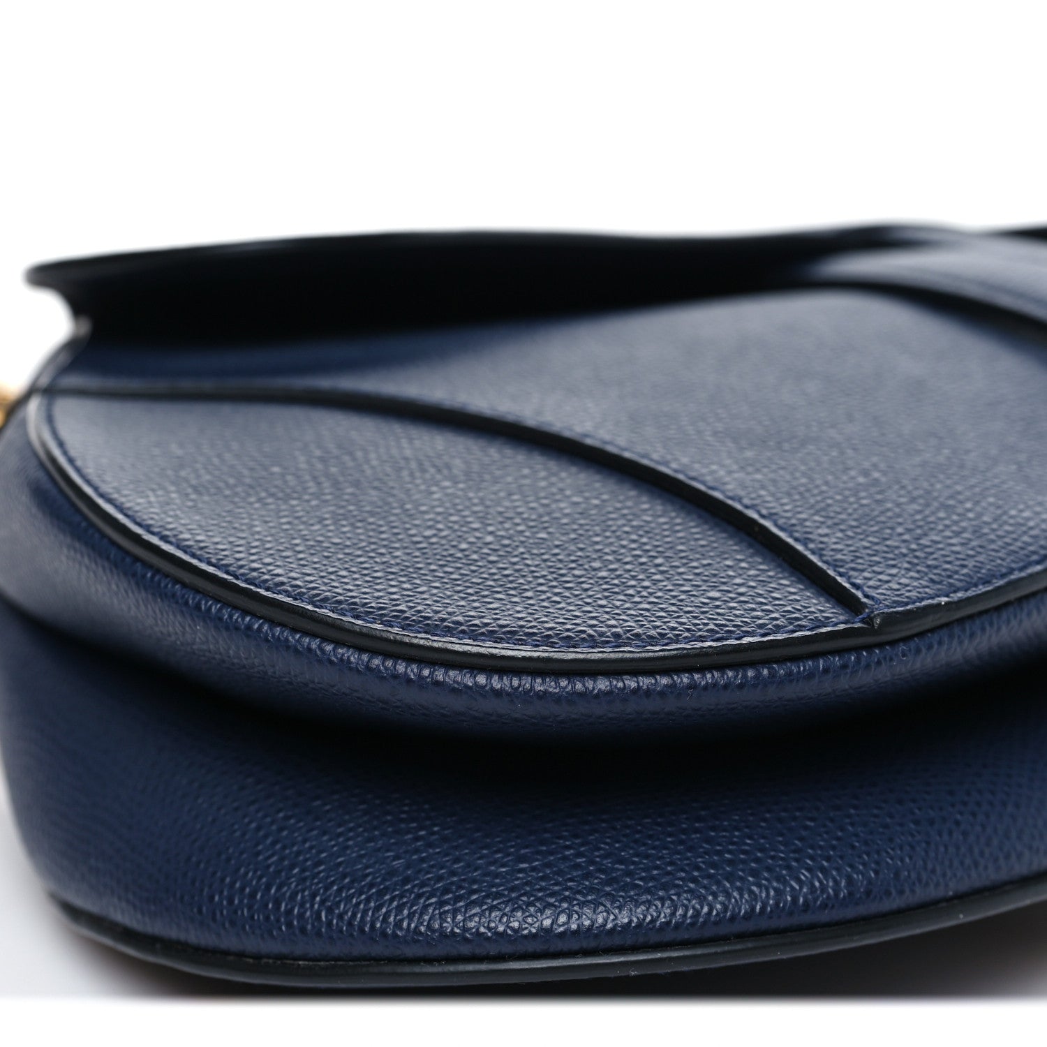 Christian Dior Grained Calfskin Saddle Bag Navy 9 of 10